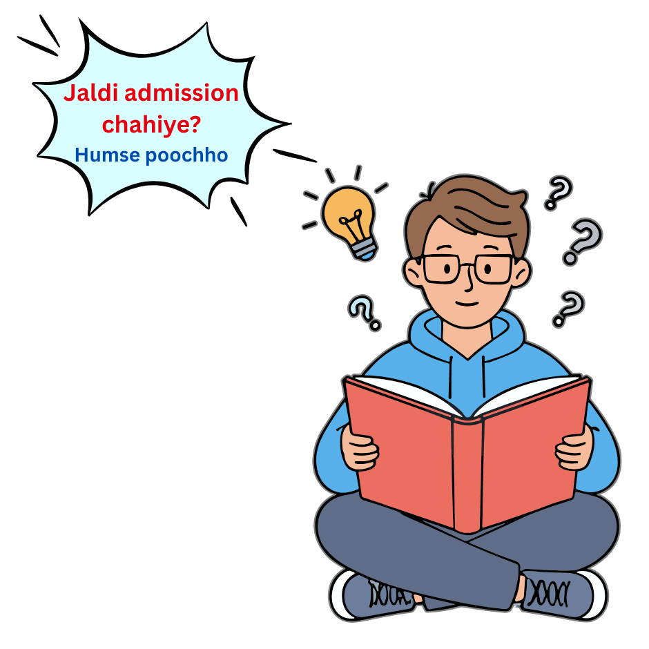 Student thinking about admission